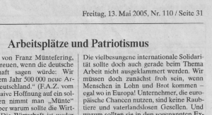 Read more about the article Arbeitsplätze und Patriotismus