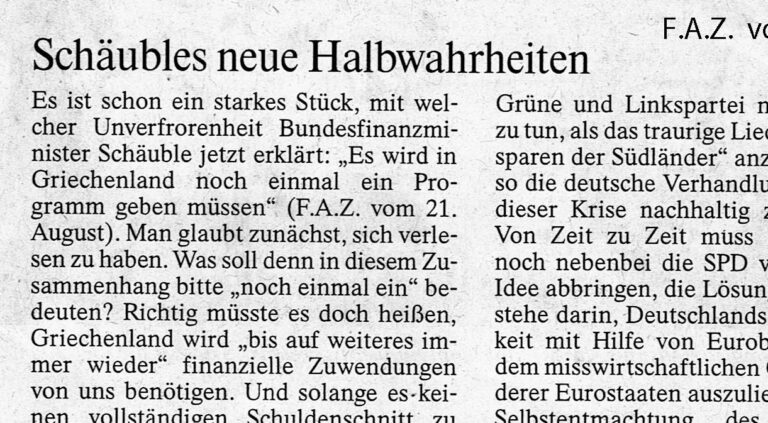 Read more about the article Schäubles neue Halbwahrheiten